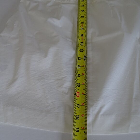 Banana Republic White Pleated Skirt Women Size 4 With Side Zipper Lined Pockets - Picture 12 of 12